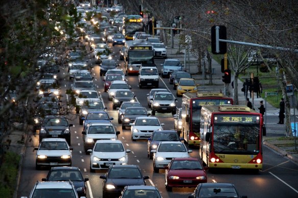 Hoddle Street continues to be one of the worst traffic choke points.