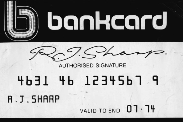 An example of the new Bankcard, released in a 1974 trial..