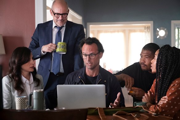 Walton Goggins (centre) in The Unicorn.