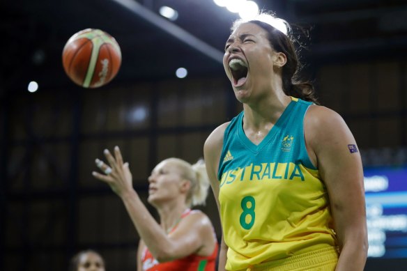 Australian Opals star Liz Cambage at the 2016 Olympics.