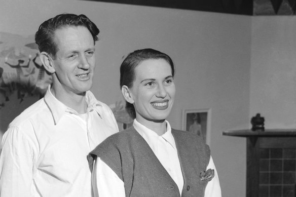 Johnston and Clift in Sydney in 1948.