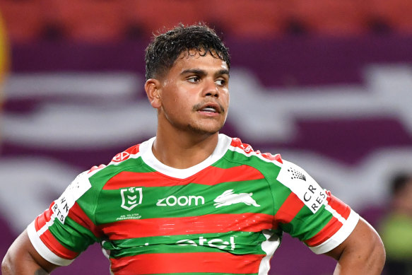 Latrell Mitchell was quiet at fullback before being moved to the centres in the second half.