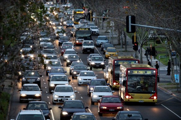 Hoddle Street in Melbourne.