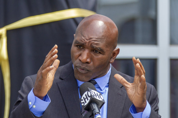 The 59-year-old Evander Holyfield has not fought in a decade.