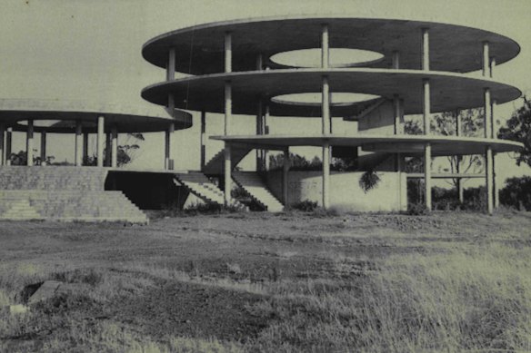 Melanie Bazley, 16, died when she fell off the top of the building known as Saturn’s Rings on February 23, 1982. Her sister said she fell 40 metres from the top level. Reports by this newspaper say she had climbed to the top to look at the lights and the stars.