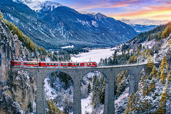 Taking the regional service involves changing trains twice.