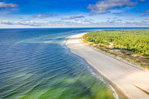 The stunning Hel Peninsula is a 35-kilometre long sandbar on the Baltic Sea in northern Poland. 