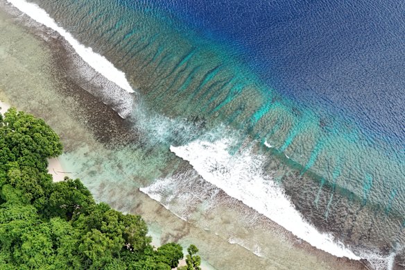 Reef break on Buka Island.