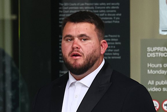 Brayden Alan Wilson-Knight leaving the Brisbane Supreme Court last month.