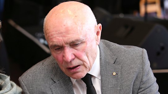 Networker: Businessman Paul Little, pictured with Deputy Premier James Merlino and Meagan Merlino, is chairing a new group advising the Andrews government on its COVID response.