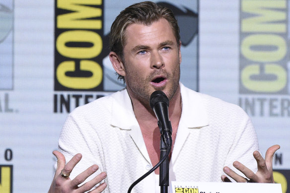 Chris Hemsworth participates in the Paramount Animation Panel at Comic-Con. 