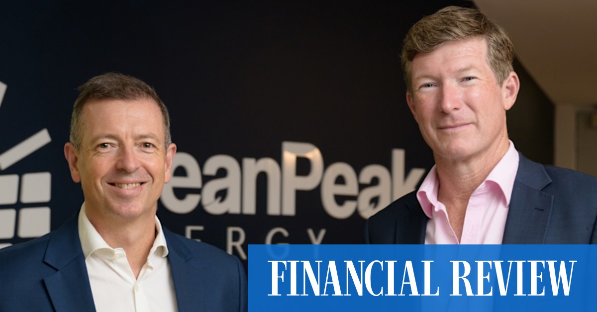 afr.com - Sarah Thompson, Kanika Sood, Emma Rapaport - KKR-backed CleanPeak Energy buys industry-super-owned renewables biz