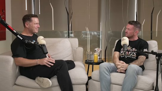 Karl Stefanovic hosts far-right UK activist Tommy Robinson on his podcast.