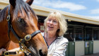 Katie Page with Lot 261 that sold for $1.7m at the Magic Millions sales. 