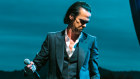 Nick Cave performs at Hanging Rock last week.