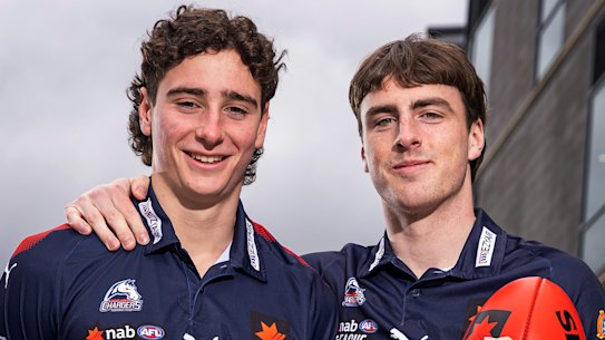 Best buds: Elijah Tsatas (L) and George Wardlaw (R) are the one-two punch at this year’s draft. 