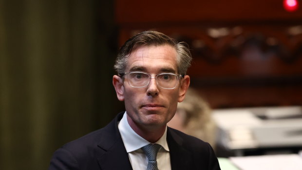 Premier Dominic Perrottet in the Legislative Assembly at the Parliament of NSW.
