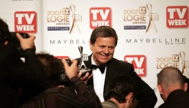 Ray Martin with his 2007 Logie, Martin and Graham Kennedy share the honour of having largest number of Gold Logie wins: five each.