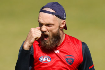 Pumped: Max Gawn is one who the Bulldogs will need to stop in the grand final.