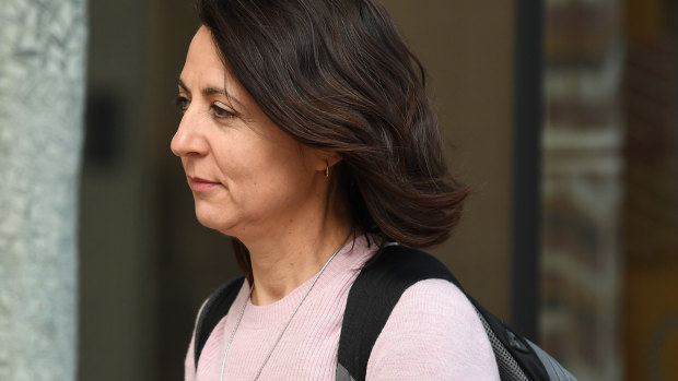 Esther Rockett leaves the Supreme Court in Sydney on Tuesday.