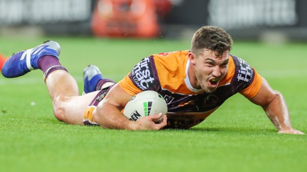 Contribution: Corey Oates did his best for Brisbane with two tries but it wasn't enough for his side.