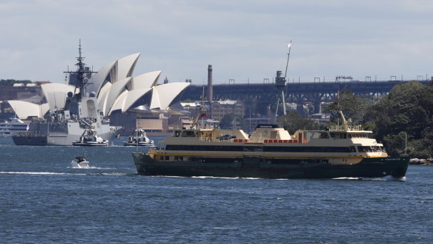 A Freshwater ferry on its way to Manly on Friday.