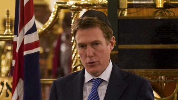 Christian Porter releases a draft of the Religious Discrimination Bill at the Great Synagogue in Sydney.