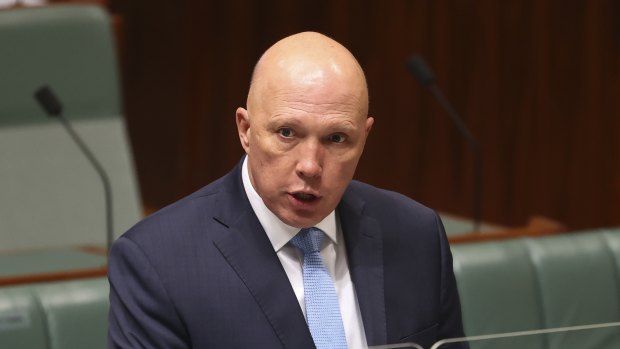 Defence Minister Peter Dutton, pictured in August.