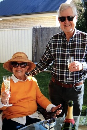 Geoff Serbutt in later life with Denise.