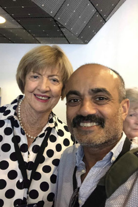 Tennis champion Margaret Court with Glam Slam organiser Rowen D'Souza.