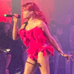 Azealia Banks performed on stage in Melbourne during Sunday night's rescheduled show.