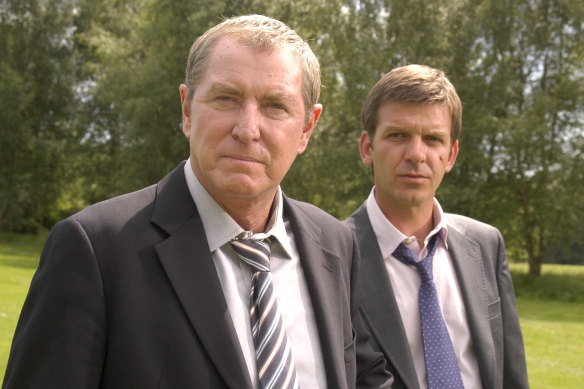 “I did only seven episodes and I had a wonderful time, but I’d killed enough people by then,” says Anthony Horowitz of Midsomer Murders, which starred John Nettles (pictured with Jason Hughes).