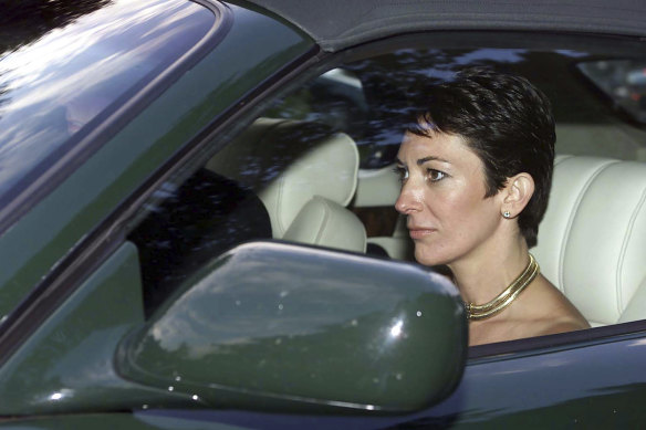 Ghislaine Maxwell, driven by Prince Andrew, leaves the wedding of a former girlfriend of the prince in September 2000.