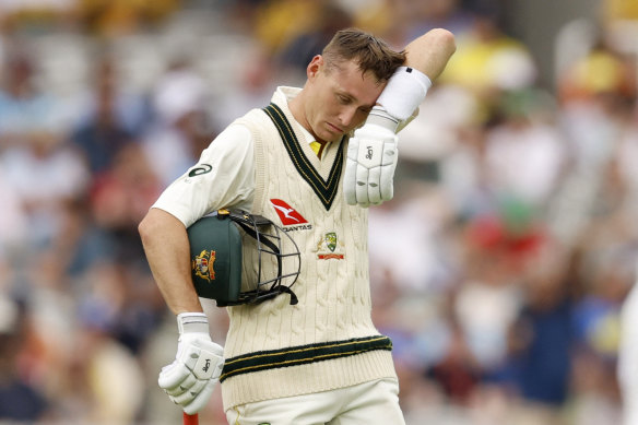 Marnus Labuschagne walks off at Lord’s. 