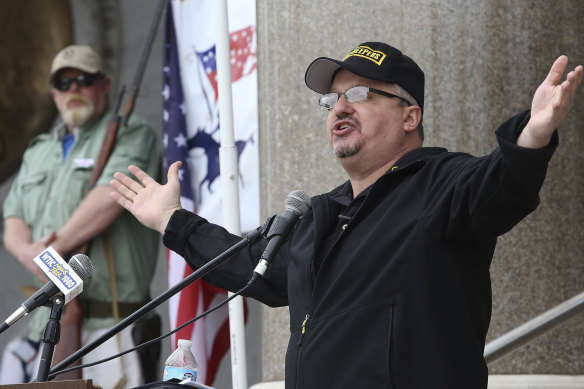 Stewart Rhodes, the founder of the far-right Oath Keepers.