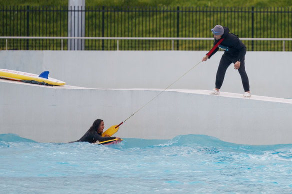 Jarome Luai being rescued from the water last week.