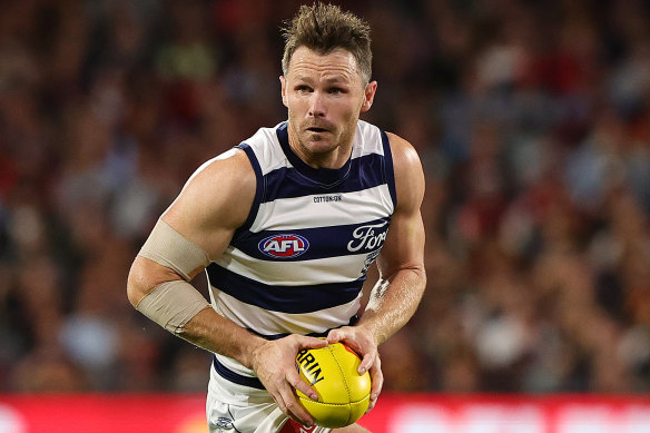 Patrick Dangerfield has had an injury-interrupted start to the season but his form has been strong when he has played.