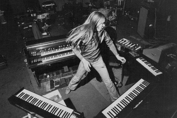Rick Wakeman in action in June 1973.