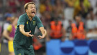 Tony Gustavsson during the Matildas loss to the United States this morning.