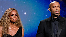 Presenters Kate Scott and Thierry Henry during the Ballon D’Or Ceremony.