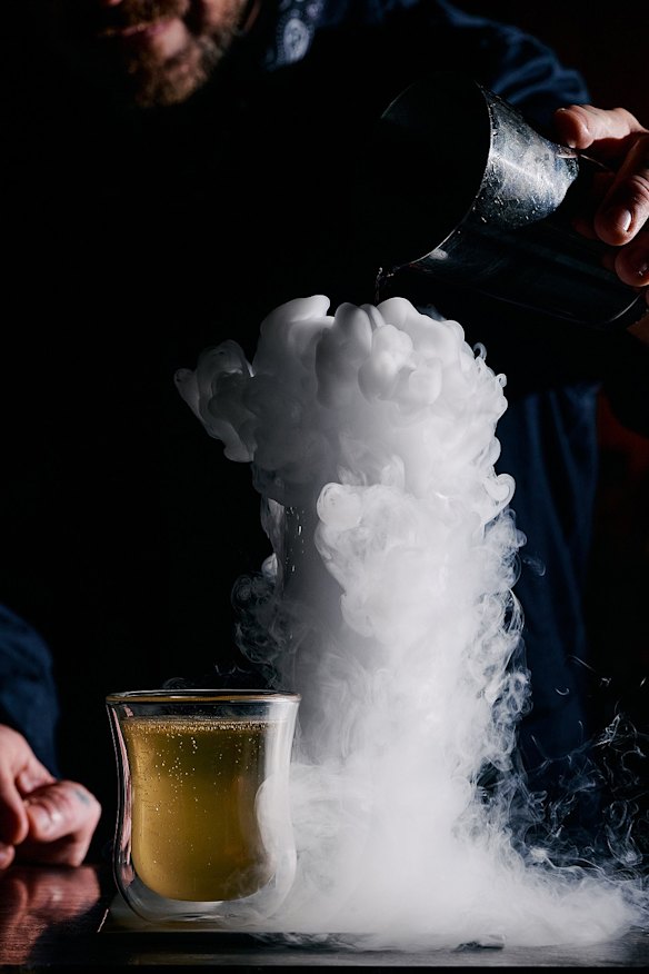 Cocktails are as theatrical as the space itself.