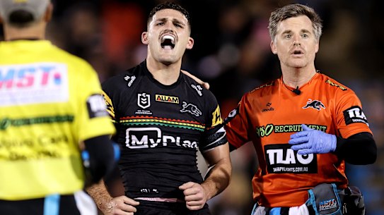 Nathan Cleary’s shoulder popped out the last time he played Melbourne.