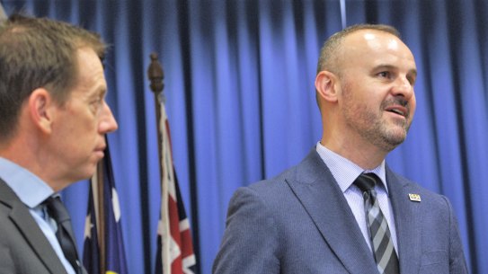 Greens Leader Shane Rattenbury and Labor Chief Minister Andrew Barr, stopped short of changing the controversial unit ratings system.