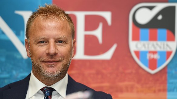 Former Socceroos midfielder Vince Grella, co-owner of Italian club Catania FC.