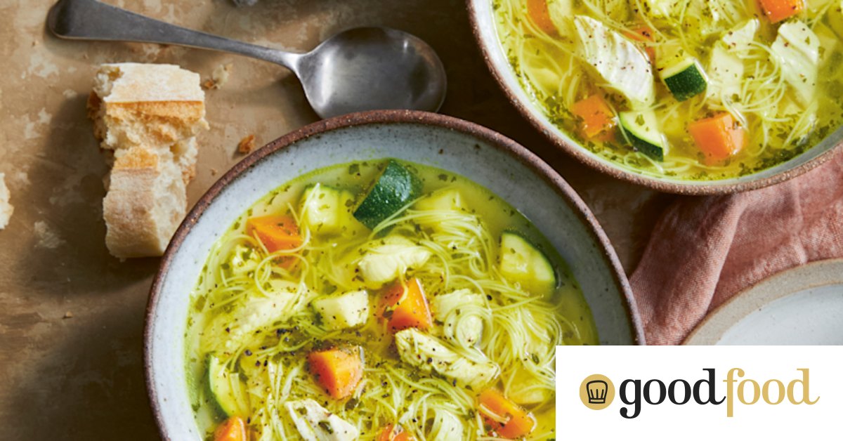 Low-FODMAP chicken noodle soup