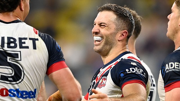 James Tedesco in action against the Cowboys