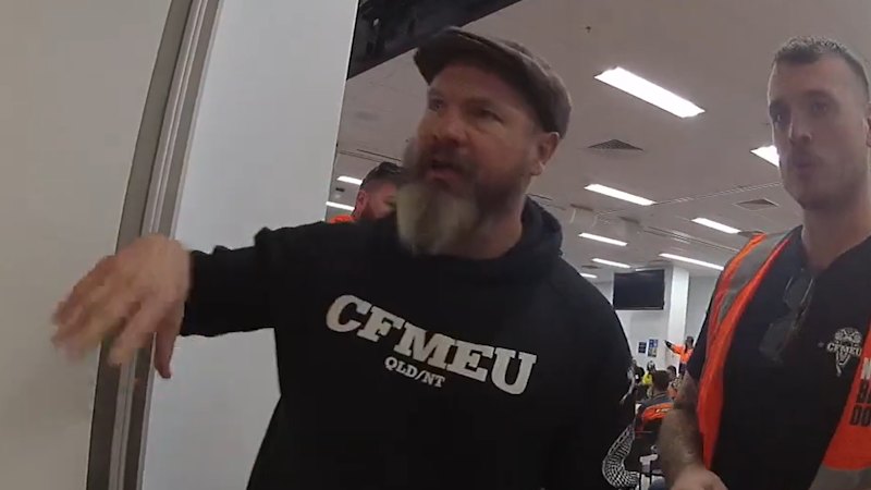 Video of CFMEU storming government conference shown at inquiry