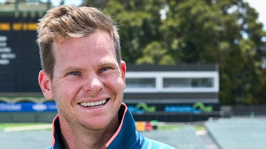 Steve Smith ahead of the Adelaide Test, where he will begin his career as a Test match opener against the West Indies.
