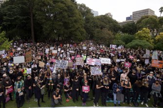 Organisers believe the Melbourne rally has attracted more than 5000 people.