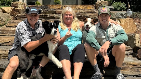 Daniel with his parents Pauline and Peter the day before departing for Saudi Arabia.